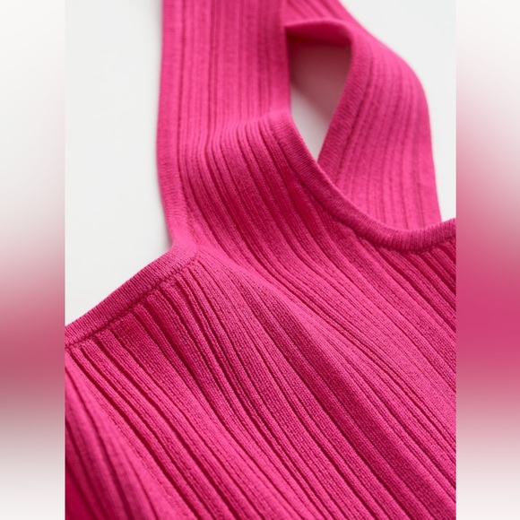 H&M pink ribbed crop top - Picture 5 of 6